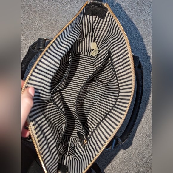 Kate Spade Jackson Street Small Dixon, Pebble Leather, Colorblock Black & Cream - Picture 8 of 15